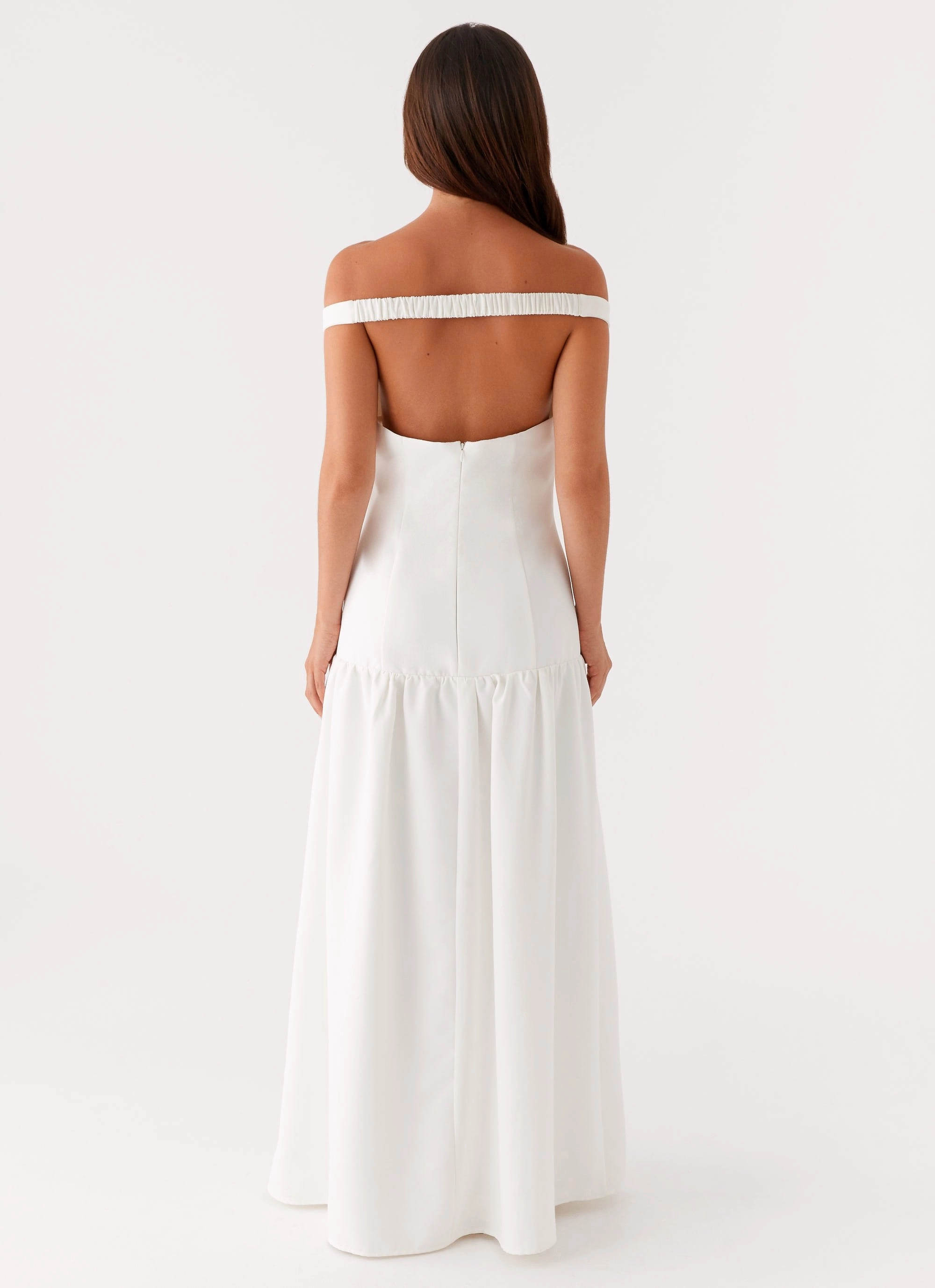 Comfort and Elegance Subtle Charm Basel Maxi Dress - White