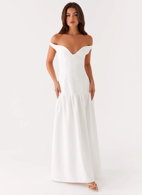 Basel Maxi Dress - White Timeless Wearable AntiFrayEdging Basel Maxi Dress - White