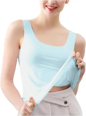 Basic Tank Tops for Women Sleeveless Undershirts 2025 Slim Fitted Crewneck Stretchy Casual Layering Tee Shirt