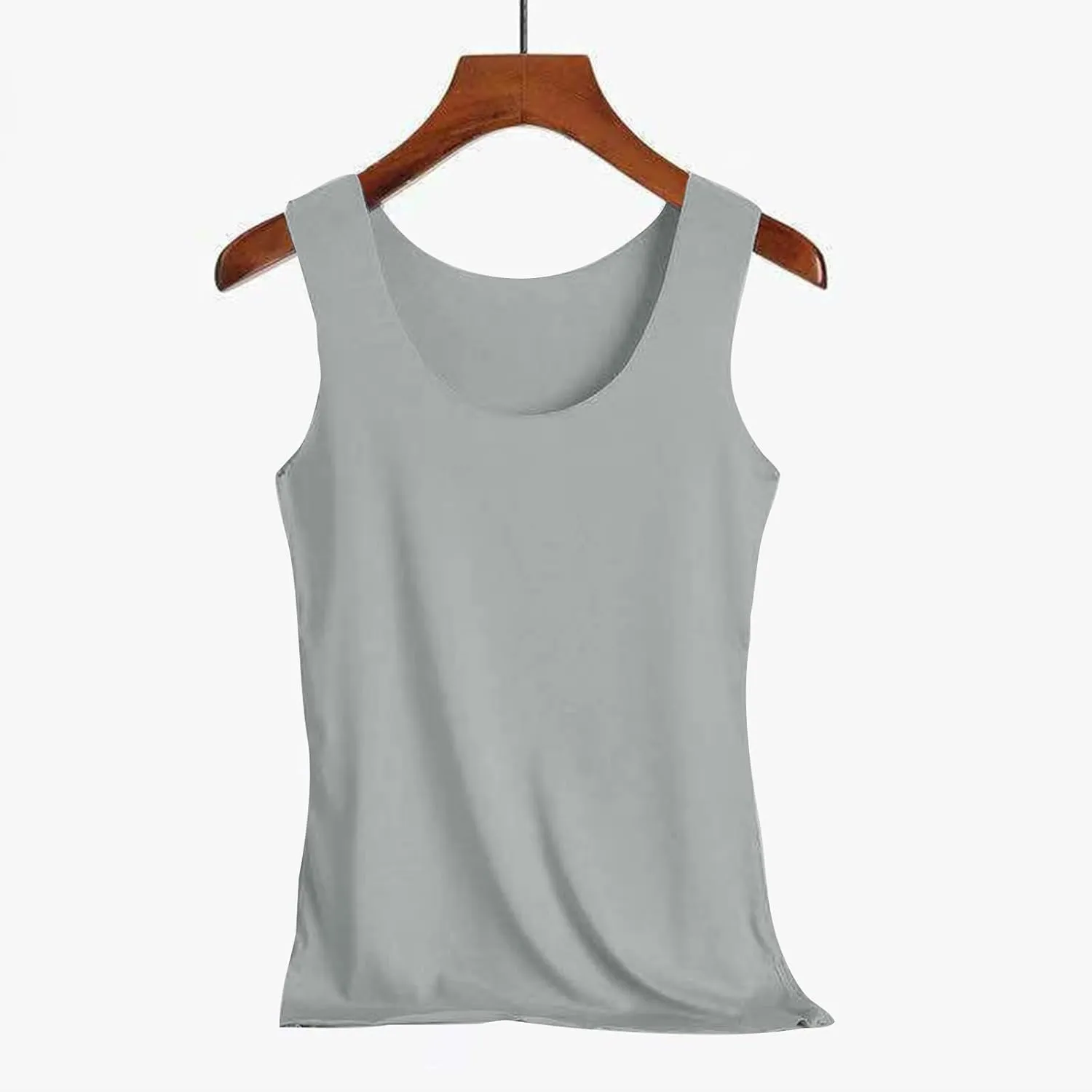 Basic Tank Tops for Women Sleeveless Undershirts 2025 Slim Fitted Crewneck Stretchy Casual Layering Tee Shirt