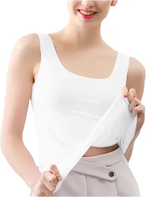 Basic Tank Tops for Women Sleeveless Undershirts 2025 Slim Fitted Crewneck Stretchy Casual Layering Tee Shirt