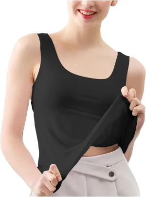 Basic Tank Tops for Women Sleeveless Undershirts 2025 Slim Fitted Crewneck Stretchy Casual Layering Tee Shirt