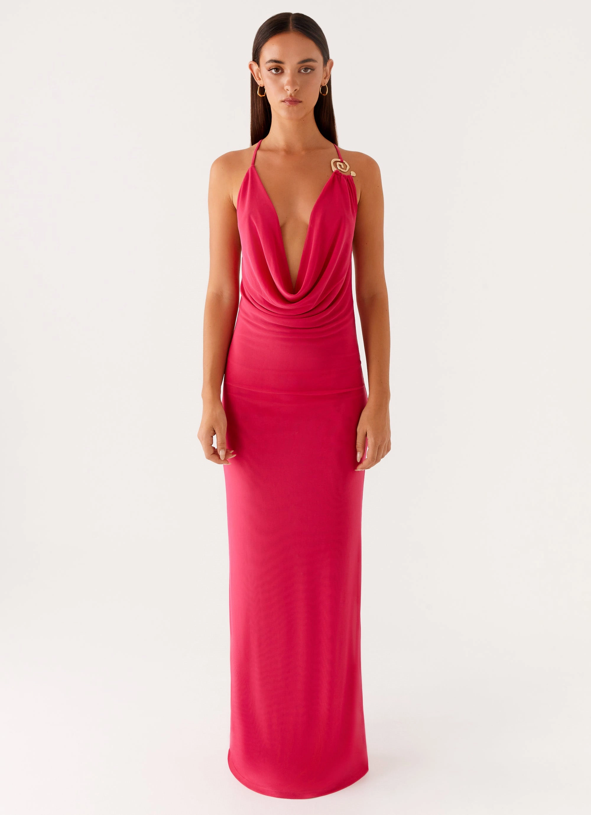 Game Player Maxi Dress - Hot Pink Life Soft