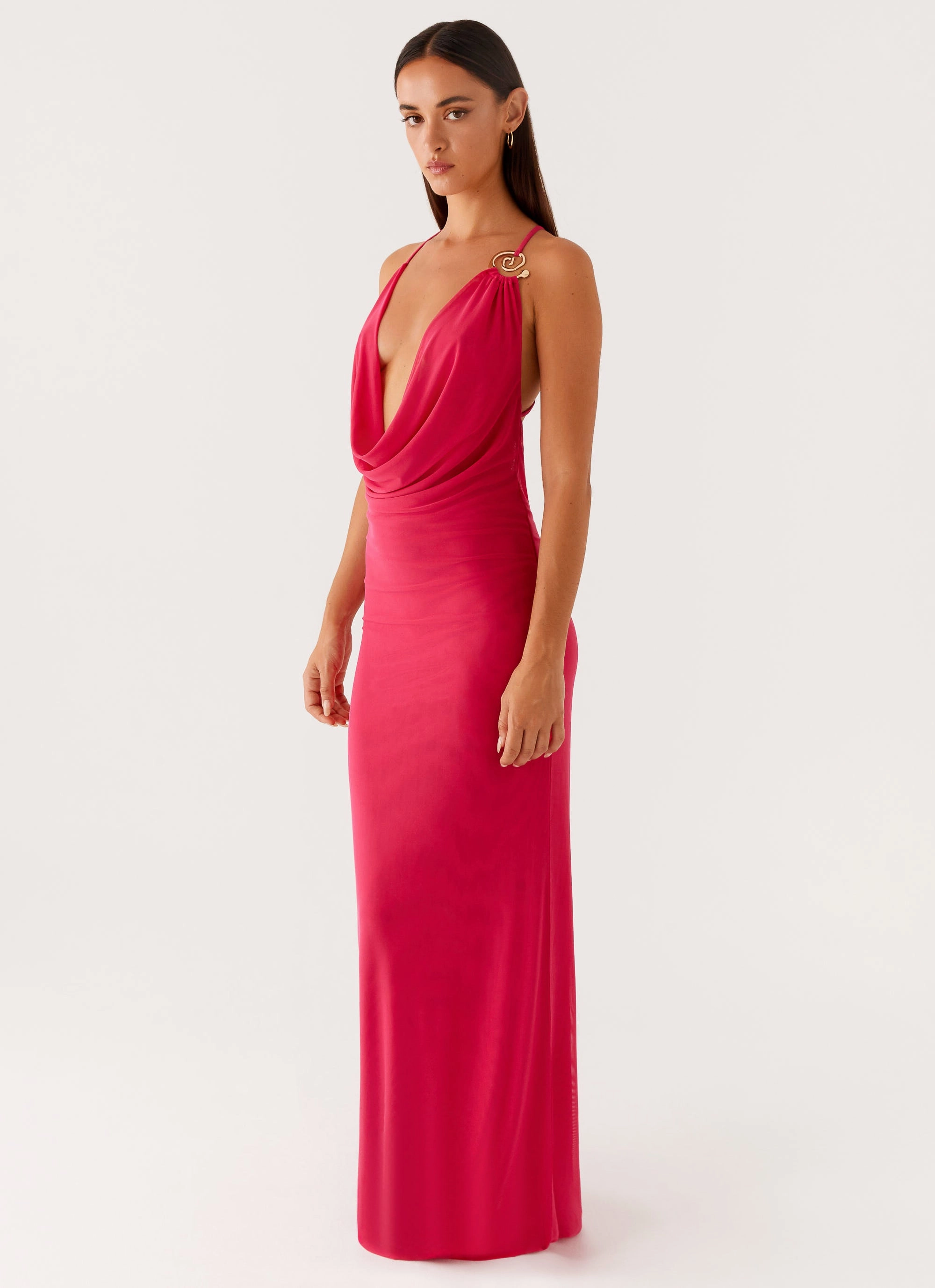 Vibrant Tone Daily Favorite Game Player Maxi Dress - Hot Pink
