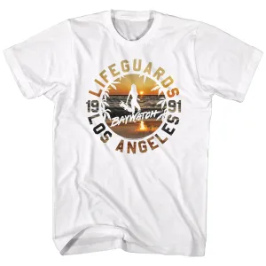 Baywatch Lifeguards Sunset Men's T-Shirt