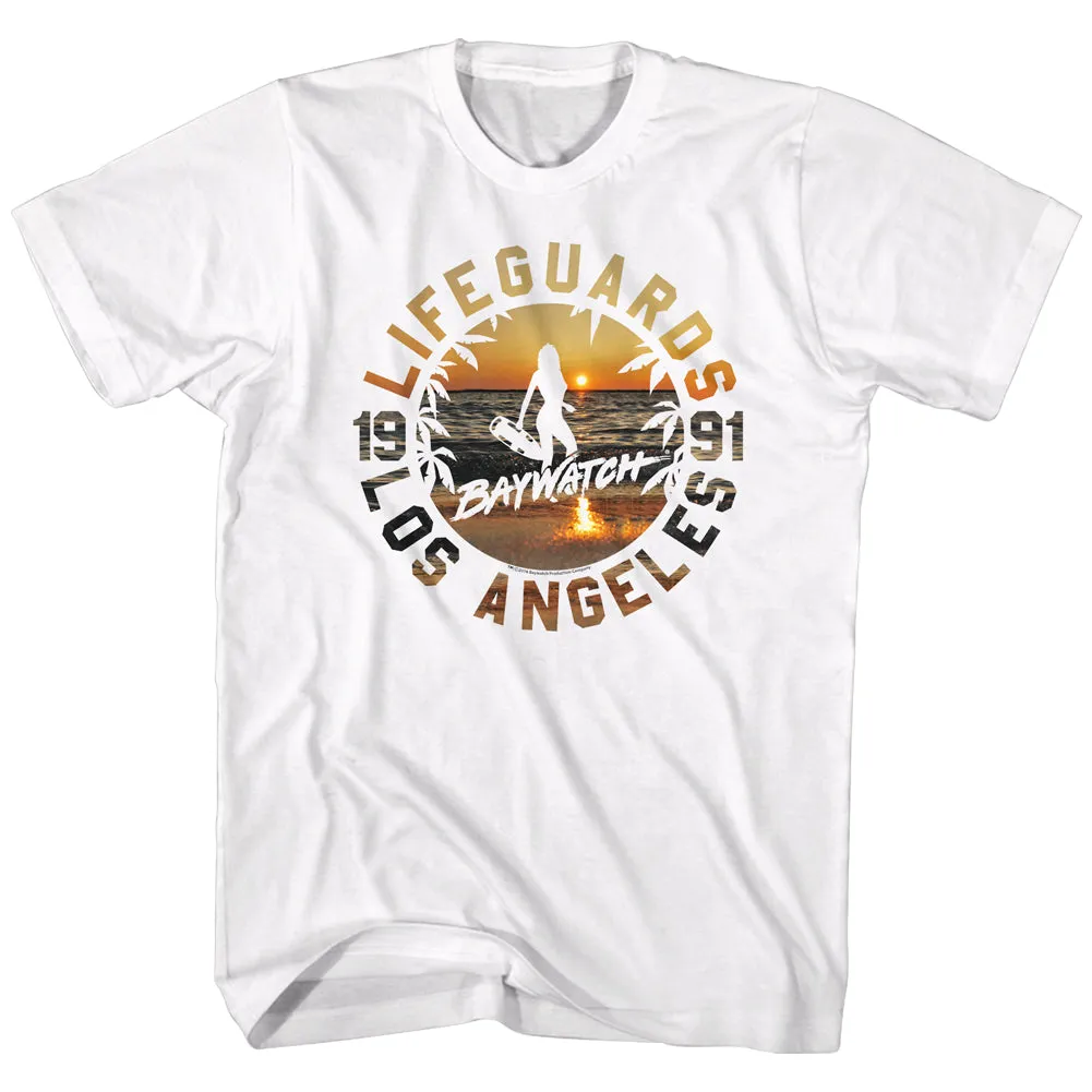 Baywatch Lifeguards Sunset Men's T-Shirt