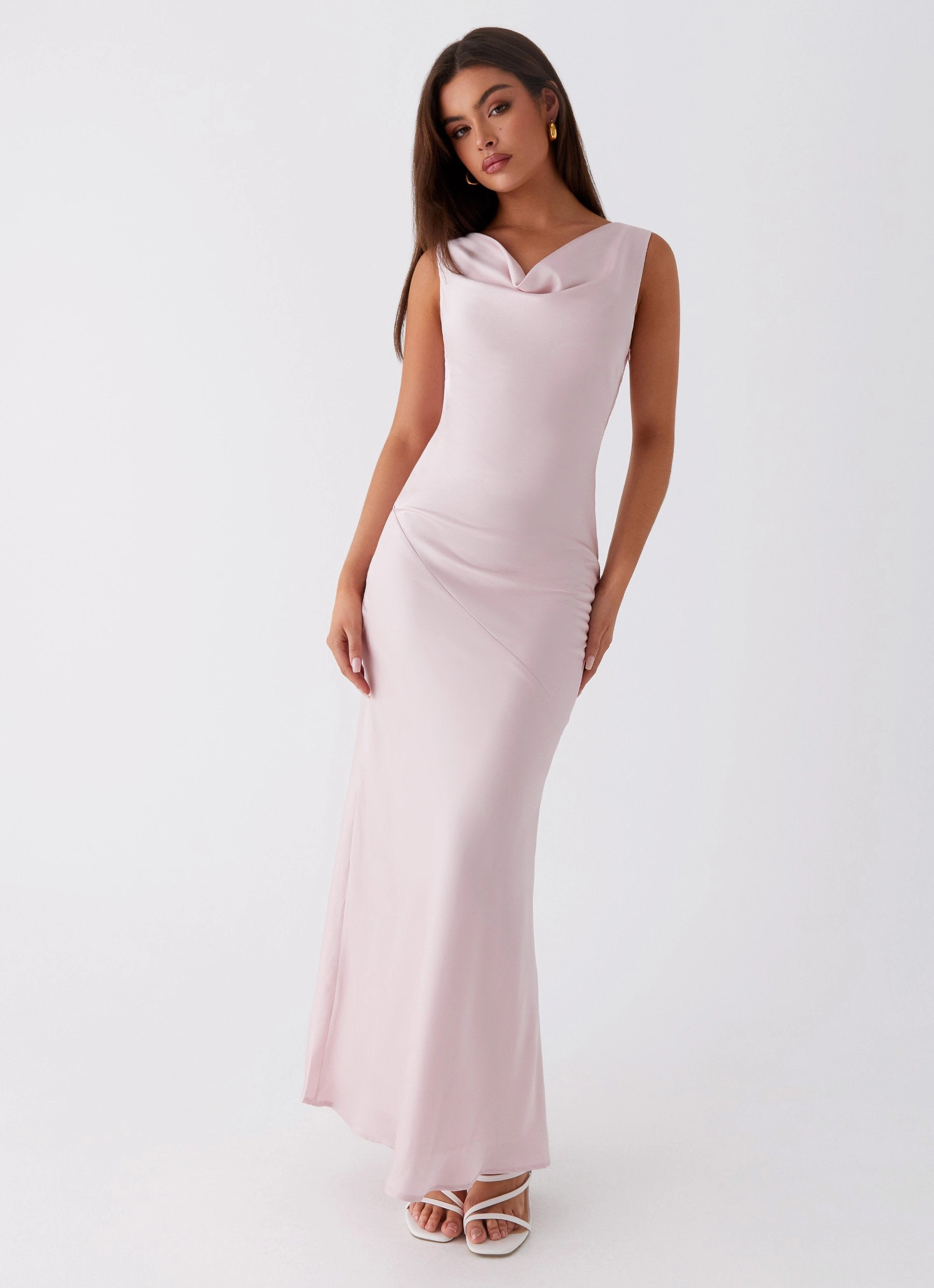 Be Mine Satin Maxi Dress - Mauve Pink Air Comfort