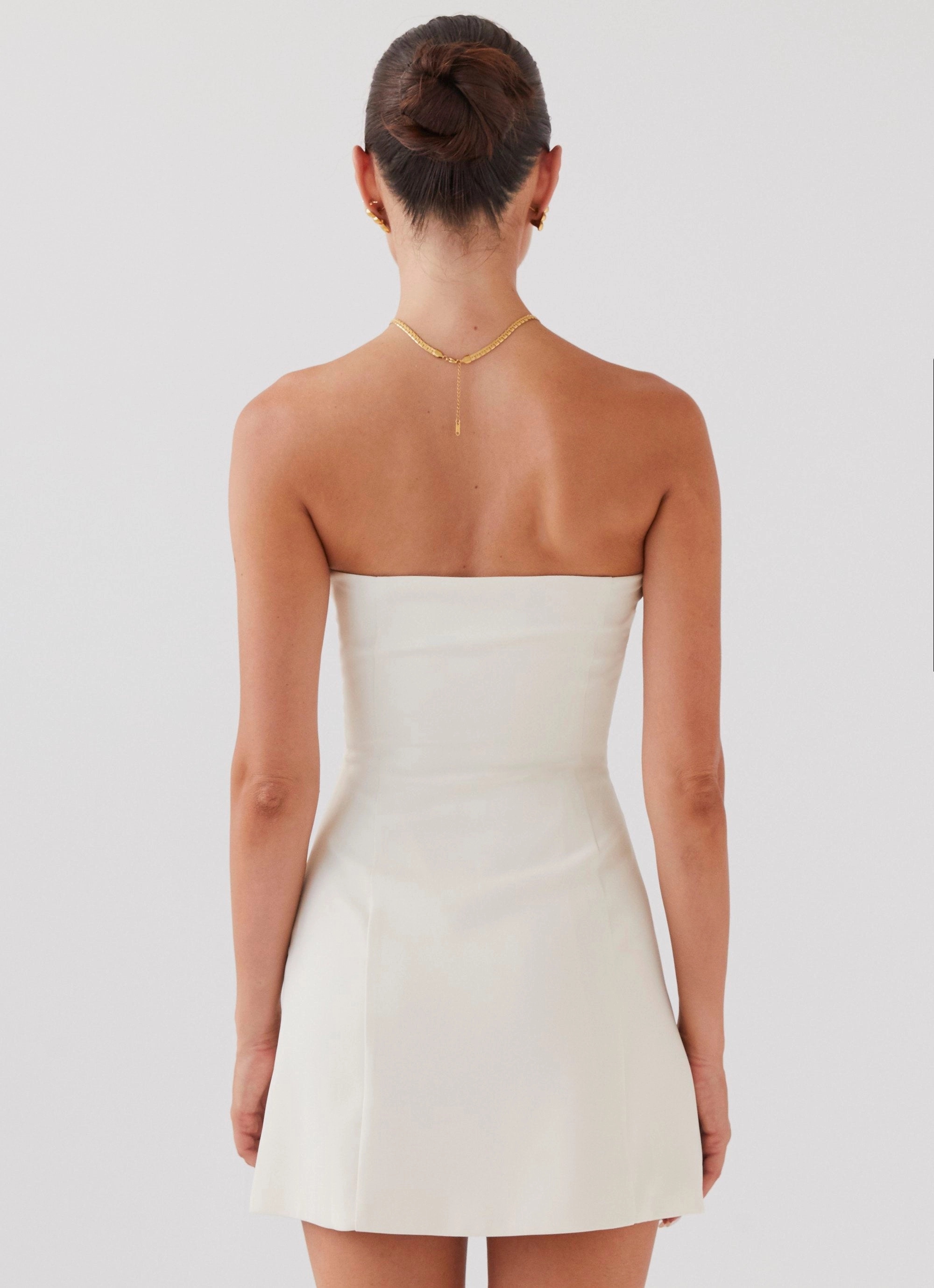 Ayanna Strapless Mini Dress - Ivory Moment Soft