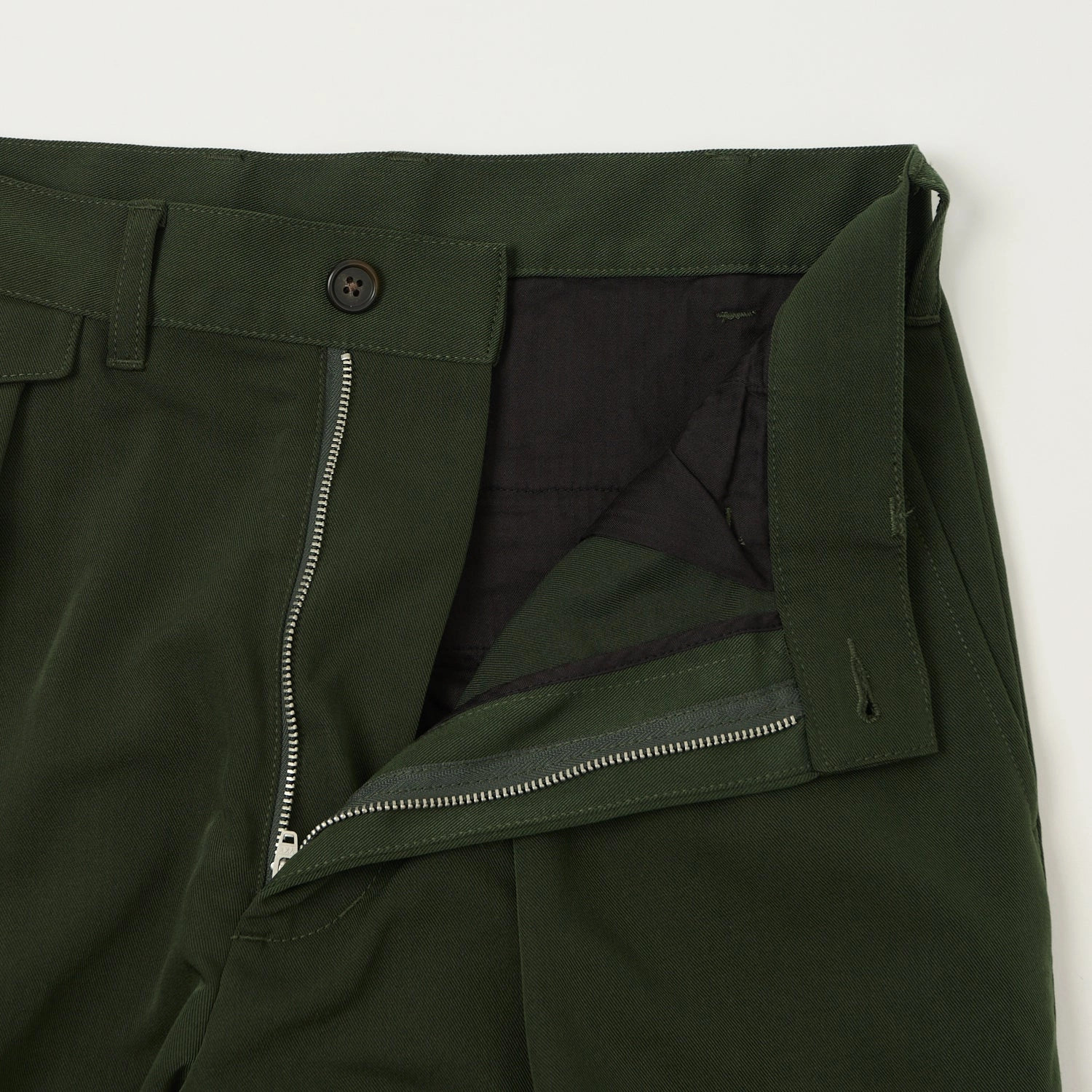 Beams Plus Double Pleat Trousers - Green
