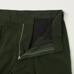 Beams Plus Double Pleat Trousers - Green Beams Plus Double Pleat Trousers - Green