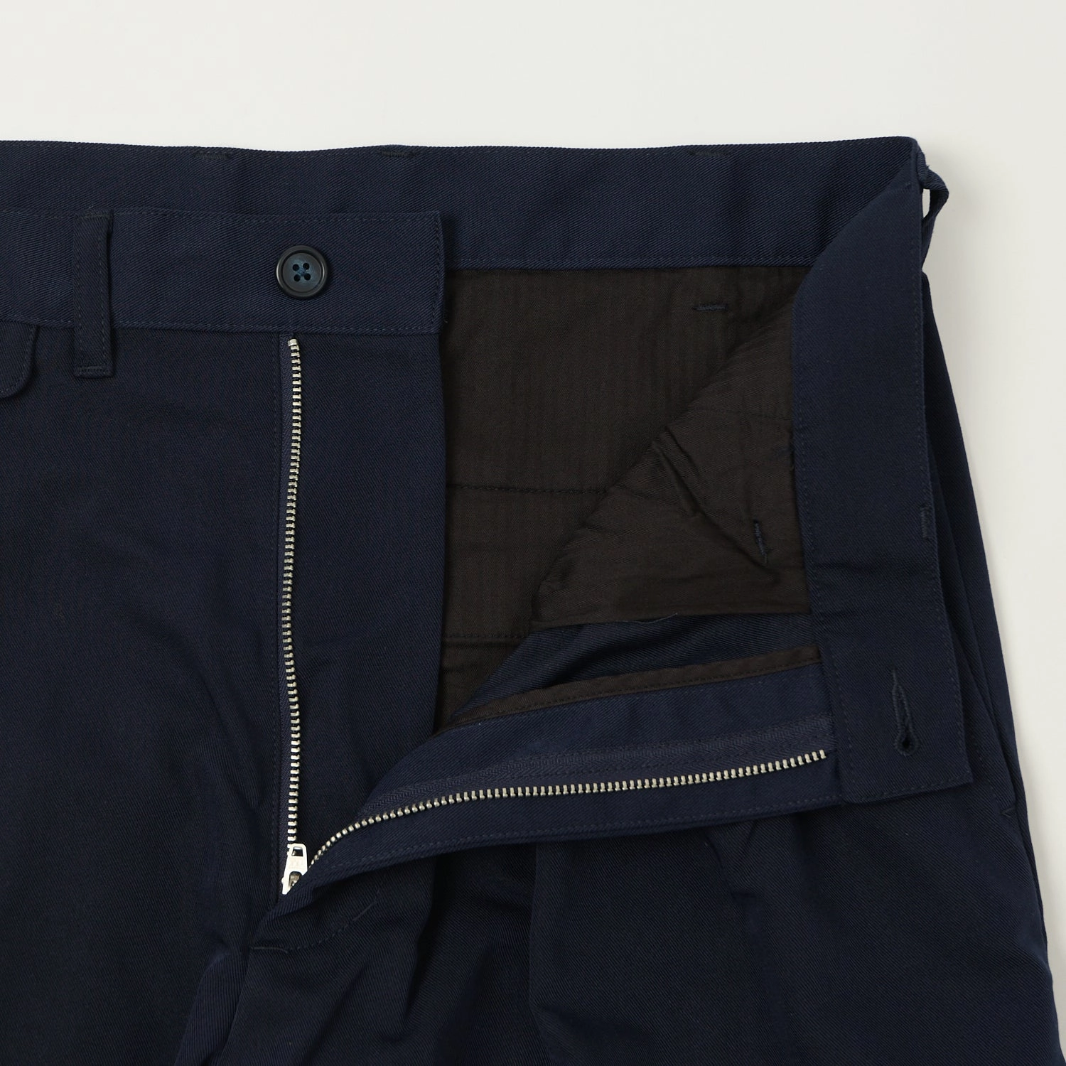 Beams Plus Double Pleat Trousers - Navy