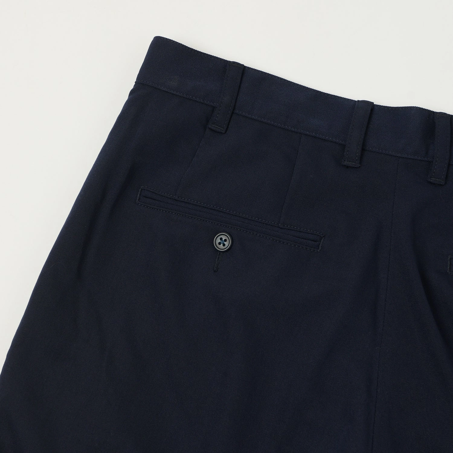 Beams Plus Double Pleat Trousers - Navy