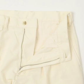 Beams Plus Double Pleat Trousers - Oyster