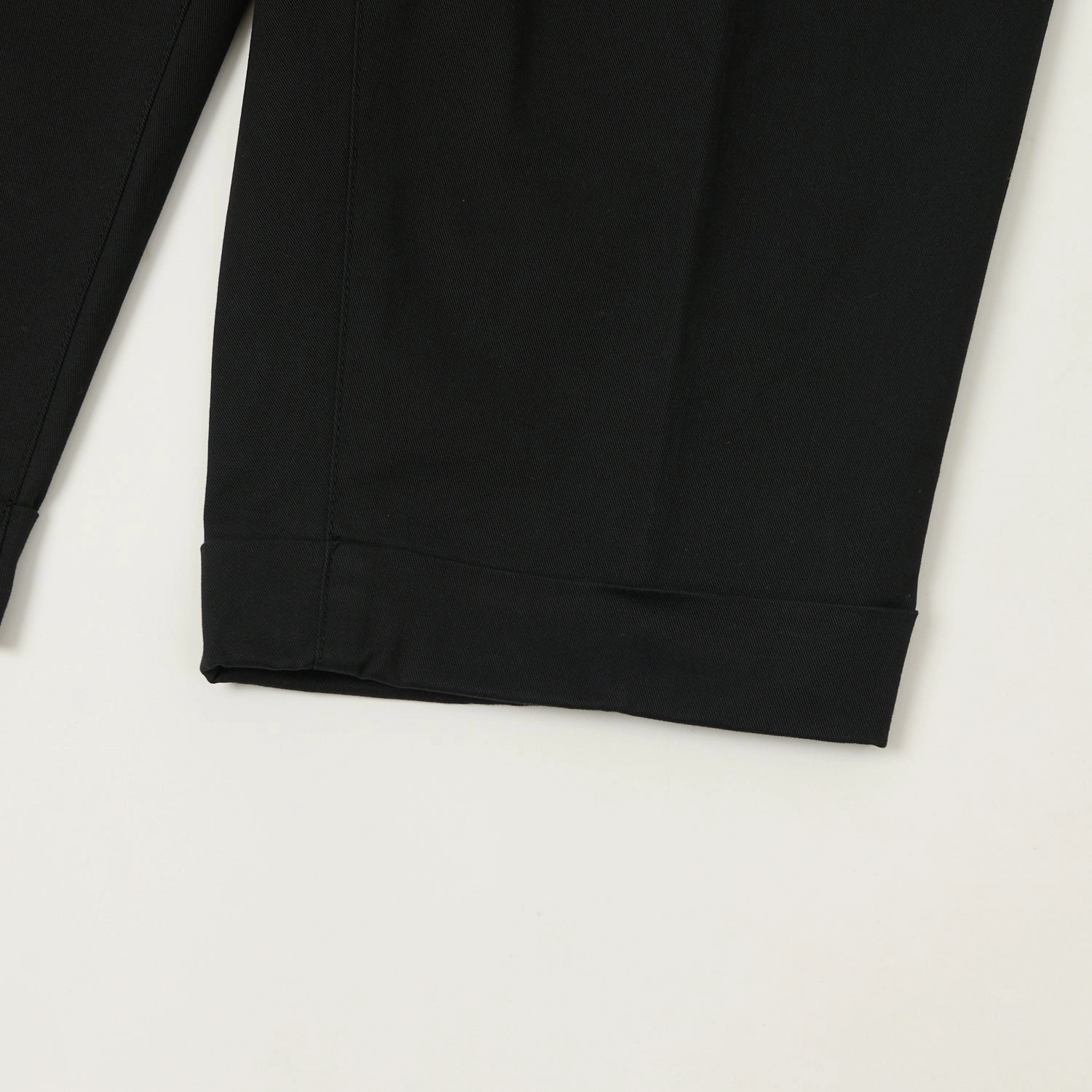Beams Plus Double Pleat Twill Trousers - Black