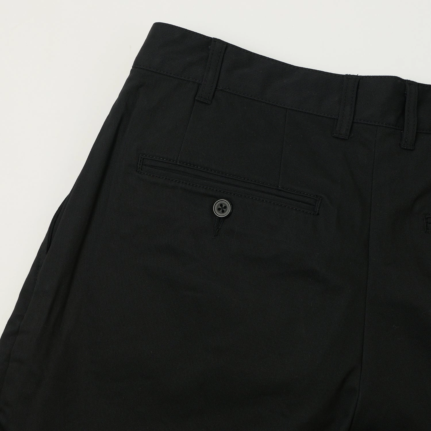 Beams Plus Double Pleat Twill Trousers - Black