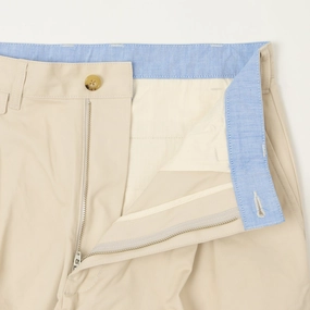 Beams Plus Double Pleat Twill Trousers - Cement Beams Plus Double Pleat Twill Trousers - Cement
