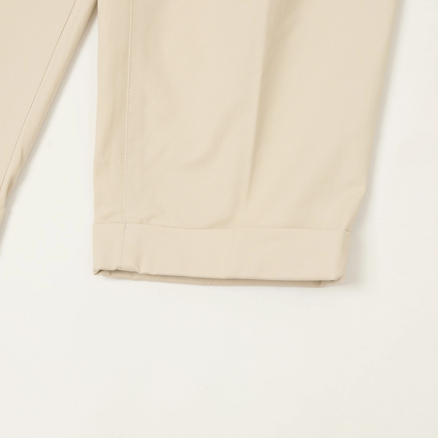 Beams Plus Double Pleat Twill Trousers - Cement