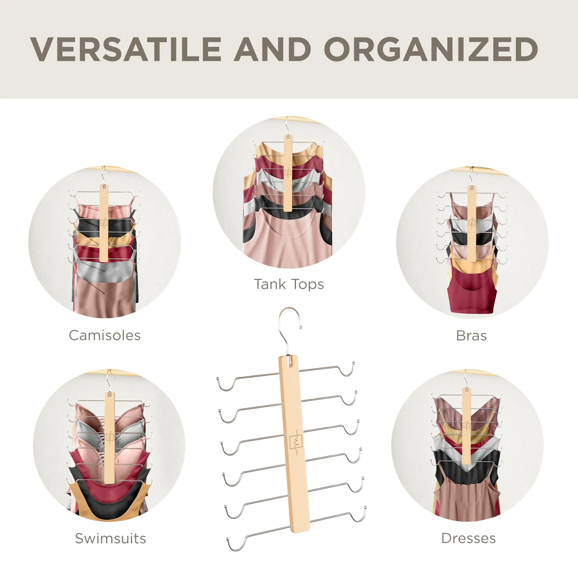Beechwood Space-Saving Hangers - 2 Pack Closet Organizers