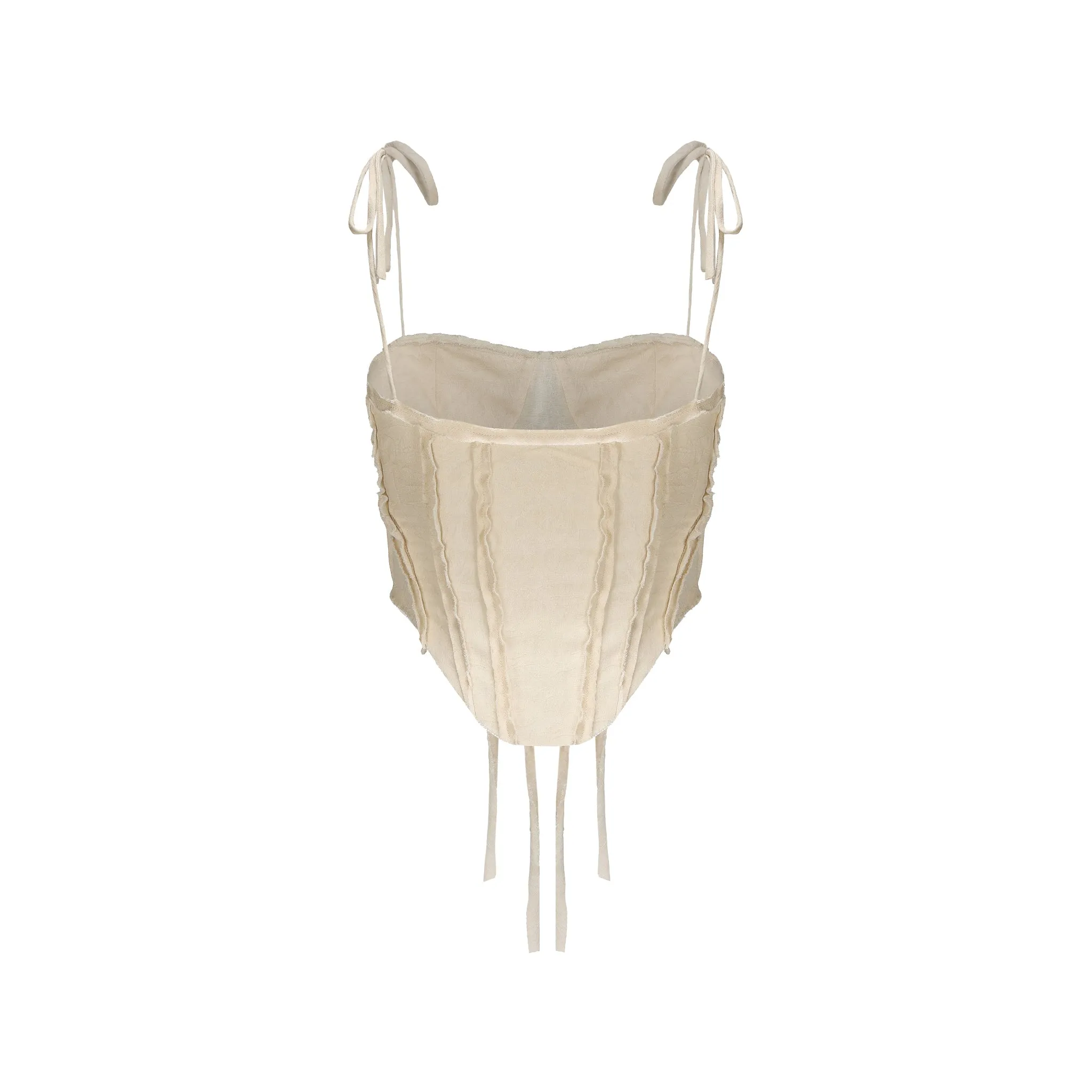 Beige Deconstructed Rope Knot Camisole