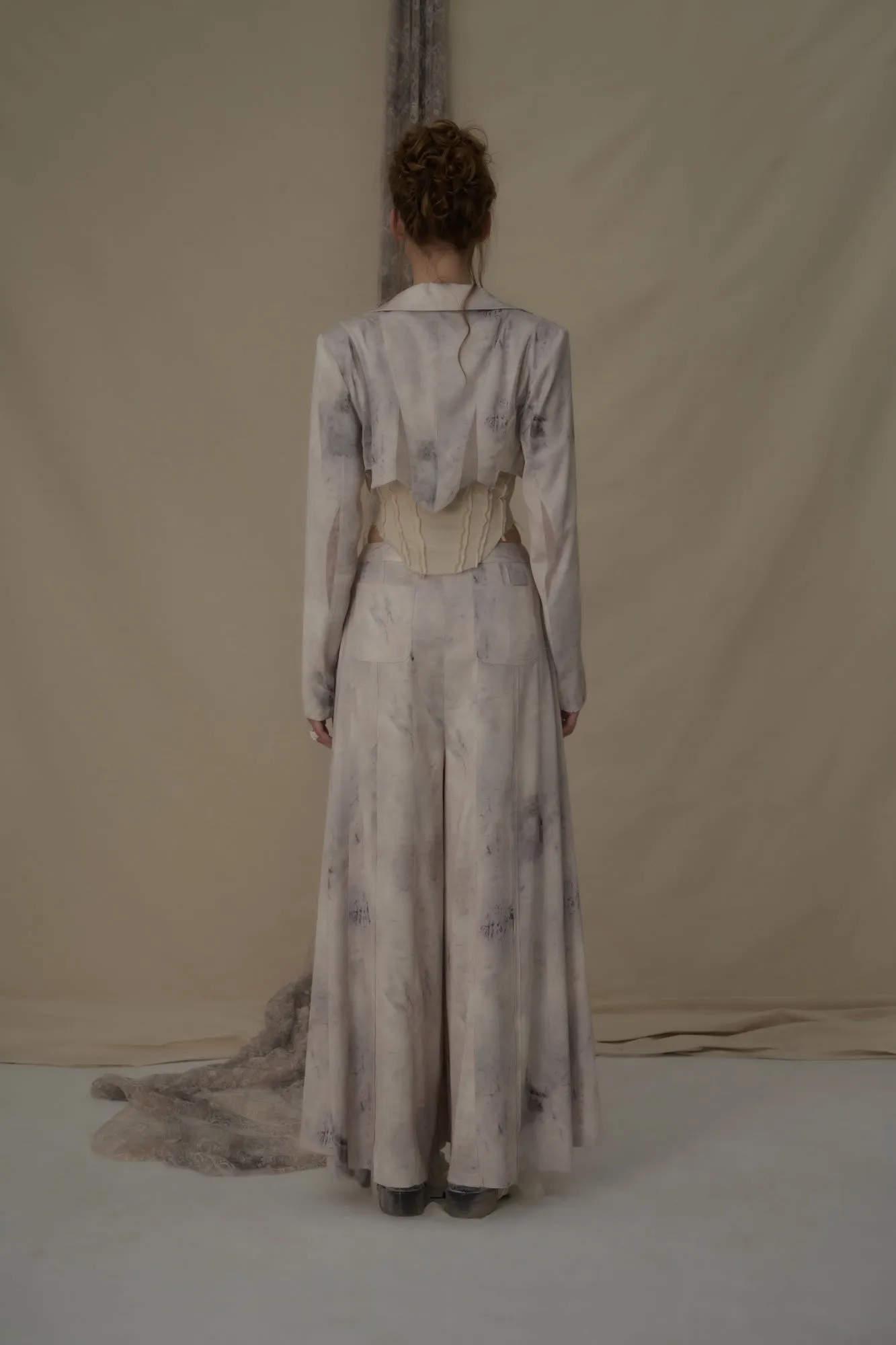 Beige Deconstructed Rope Knot Camisole