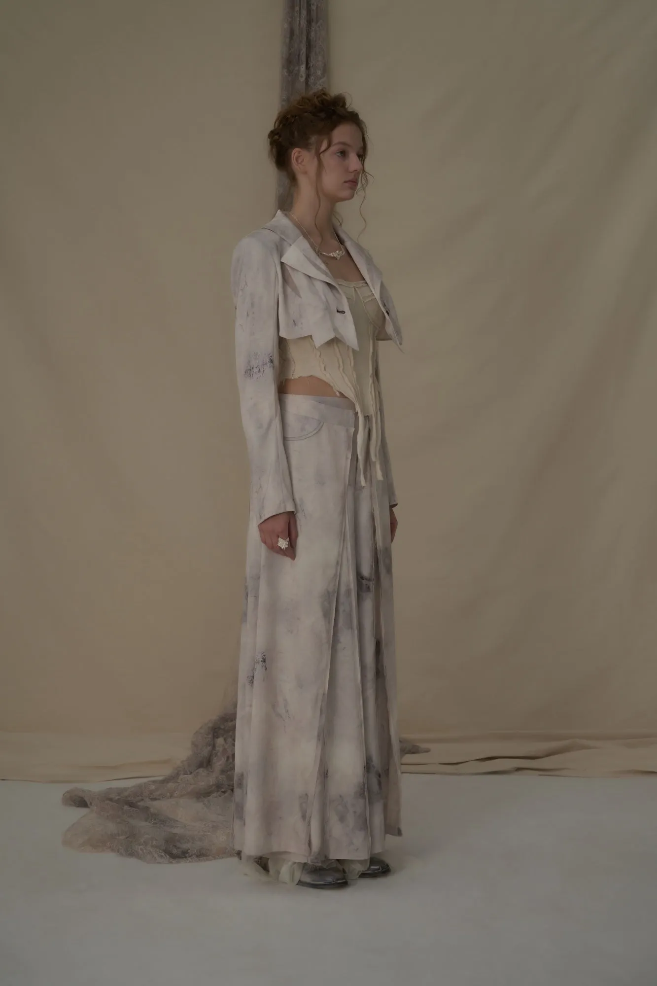 Beige Deconstructed Rope Knot Camisole