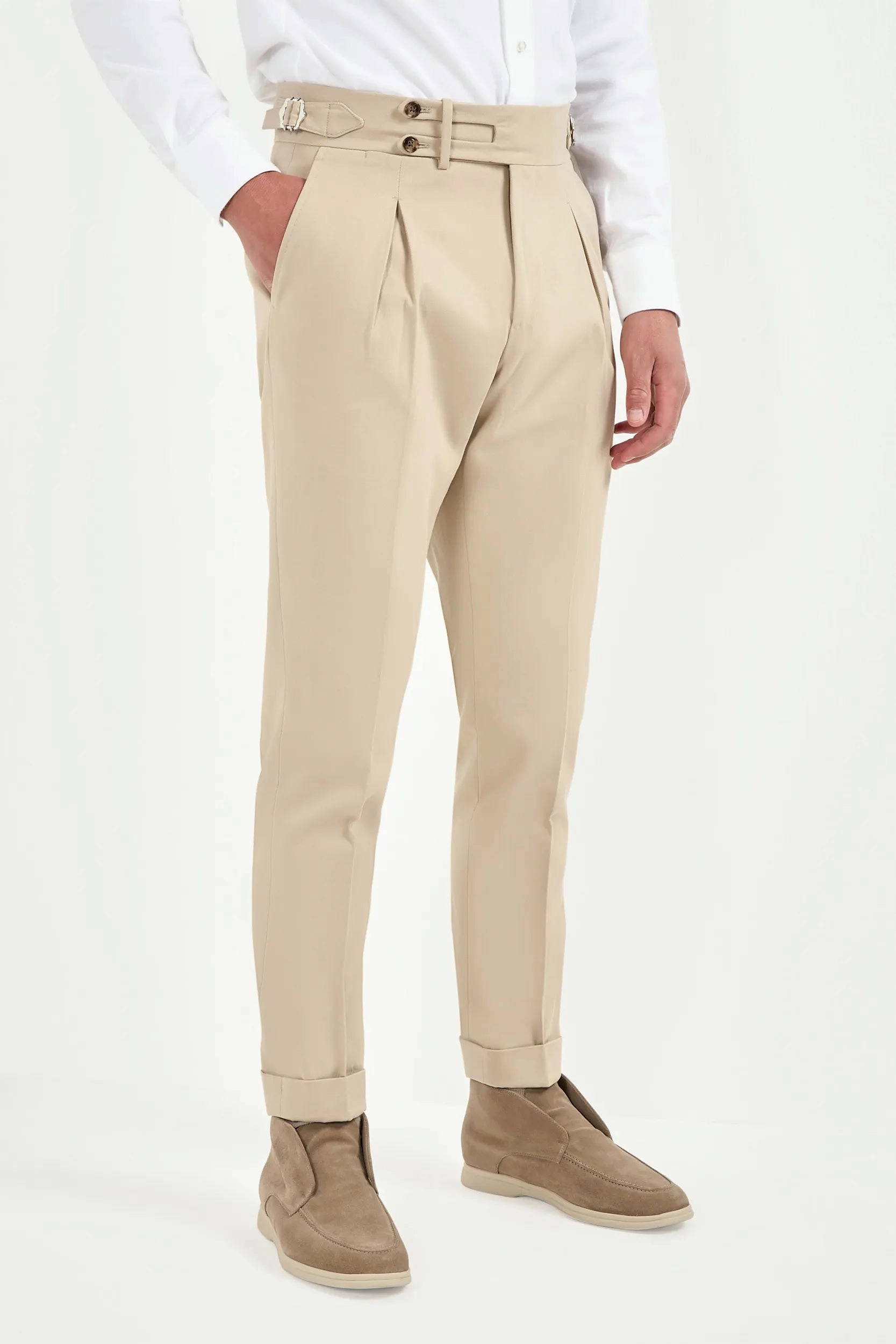 Beige Limited Edition trousers - Made in Italy