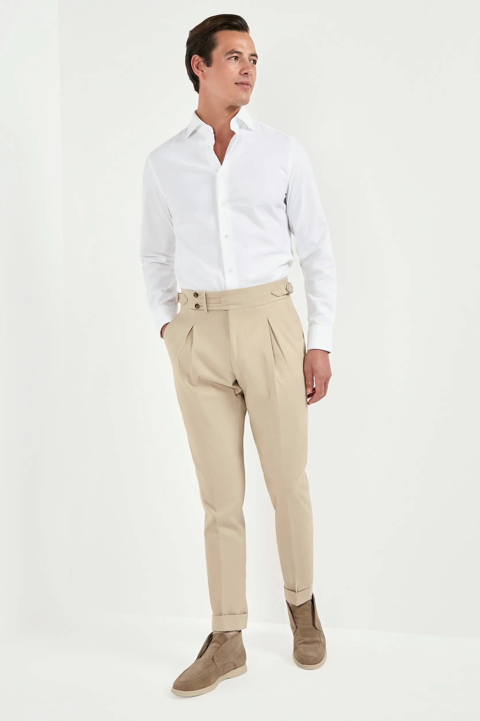 Beige Limited Edition trousers - Made in Italy