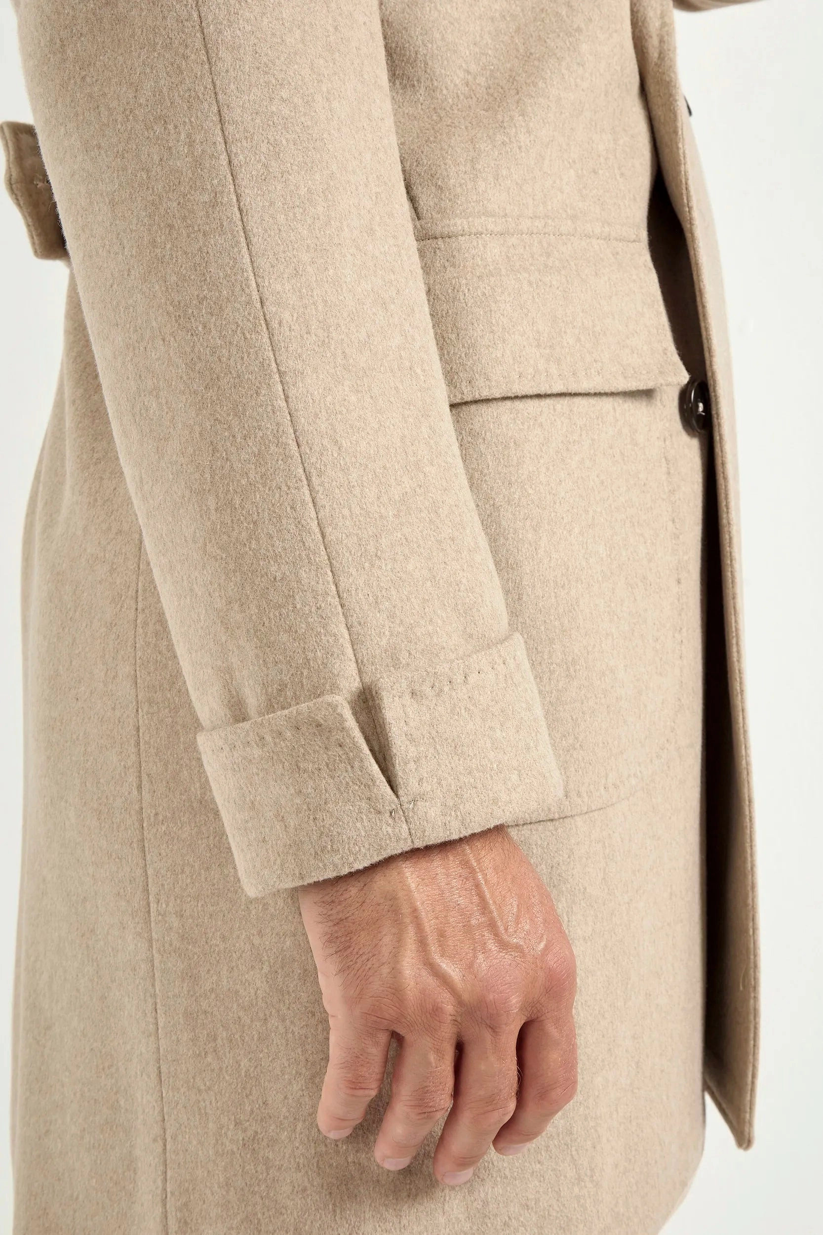 Beige polo coat ?C Made in Italy