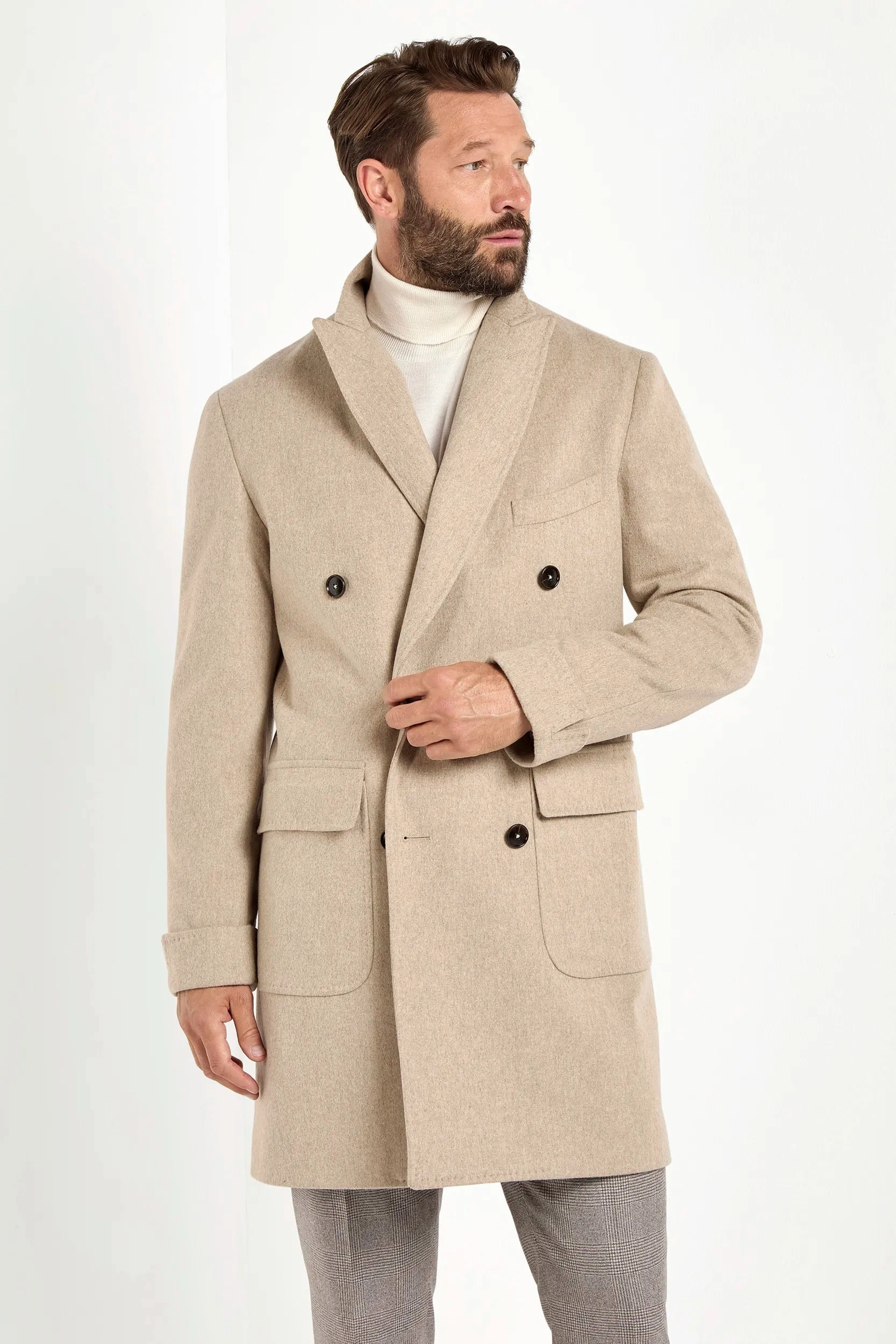 Beige polo coat ?C Made in Italy