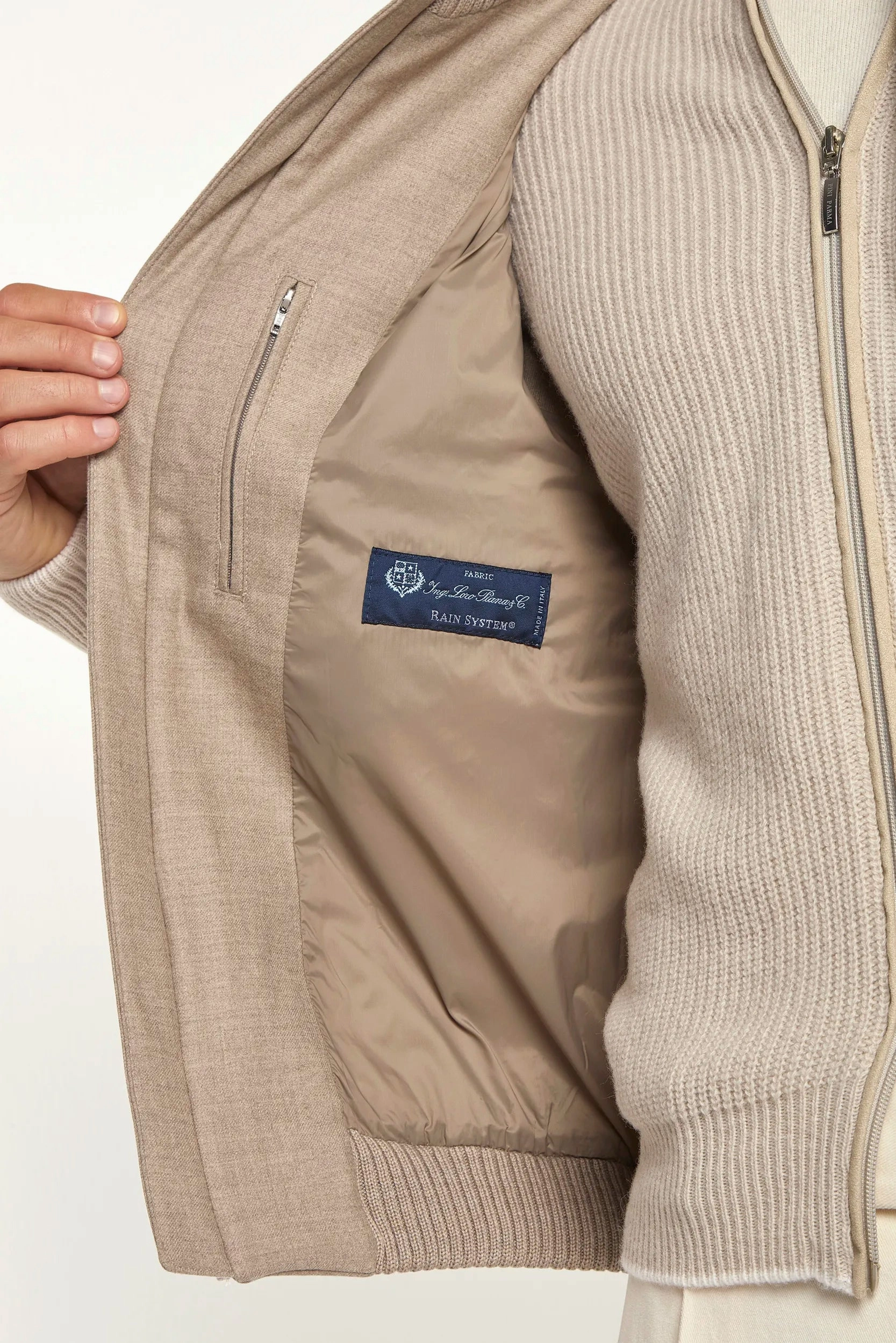 Beige quilted vest - Made in Italy