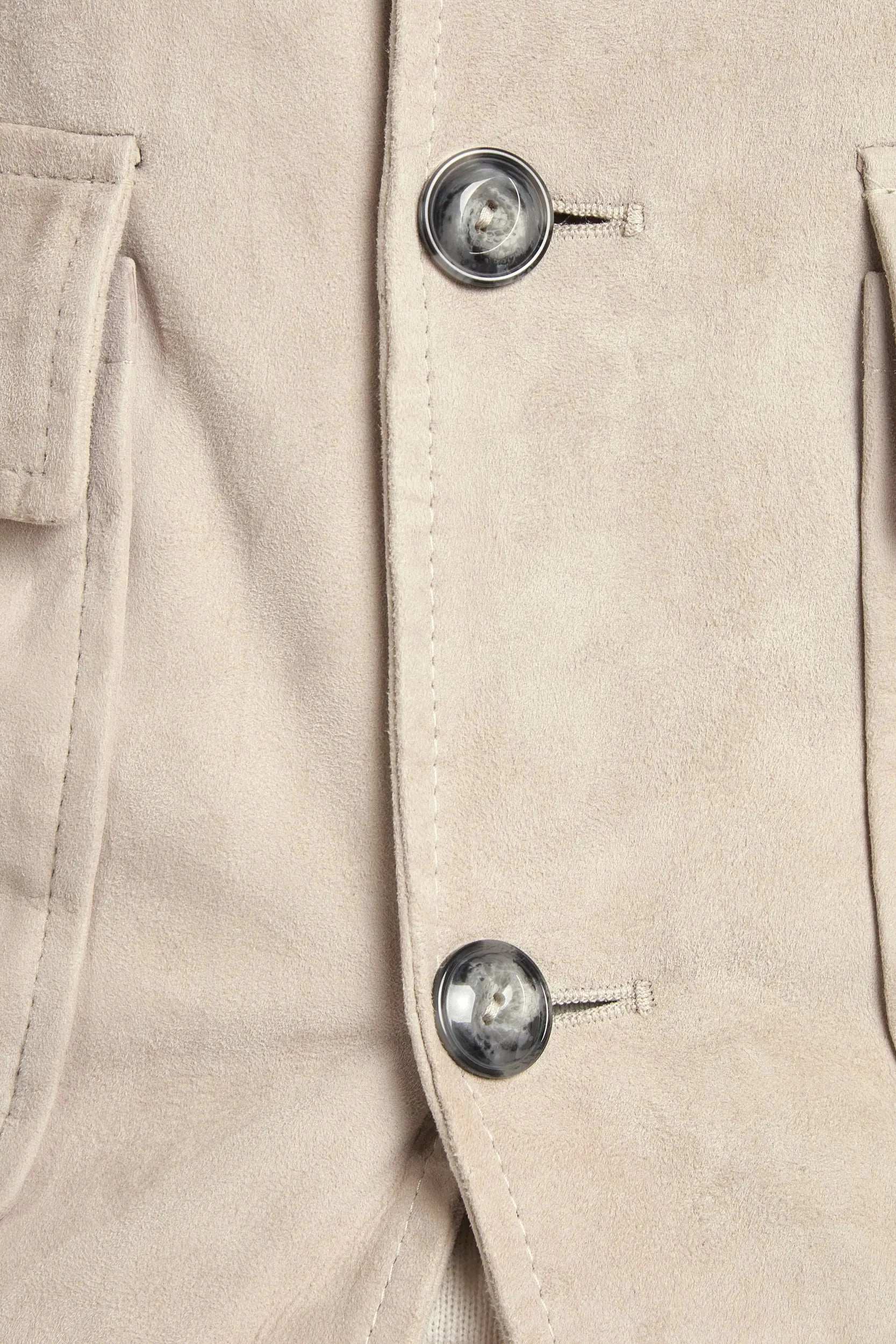 Beige suede and knit bomber - Made in Italy