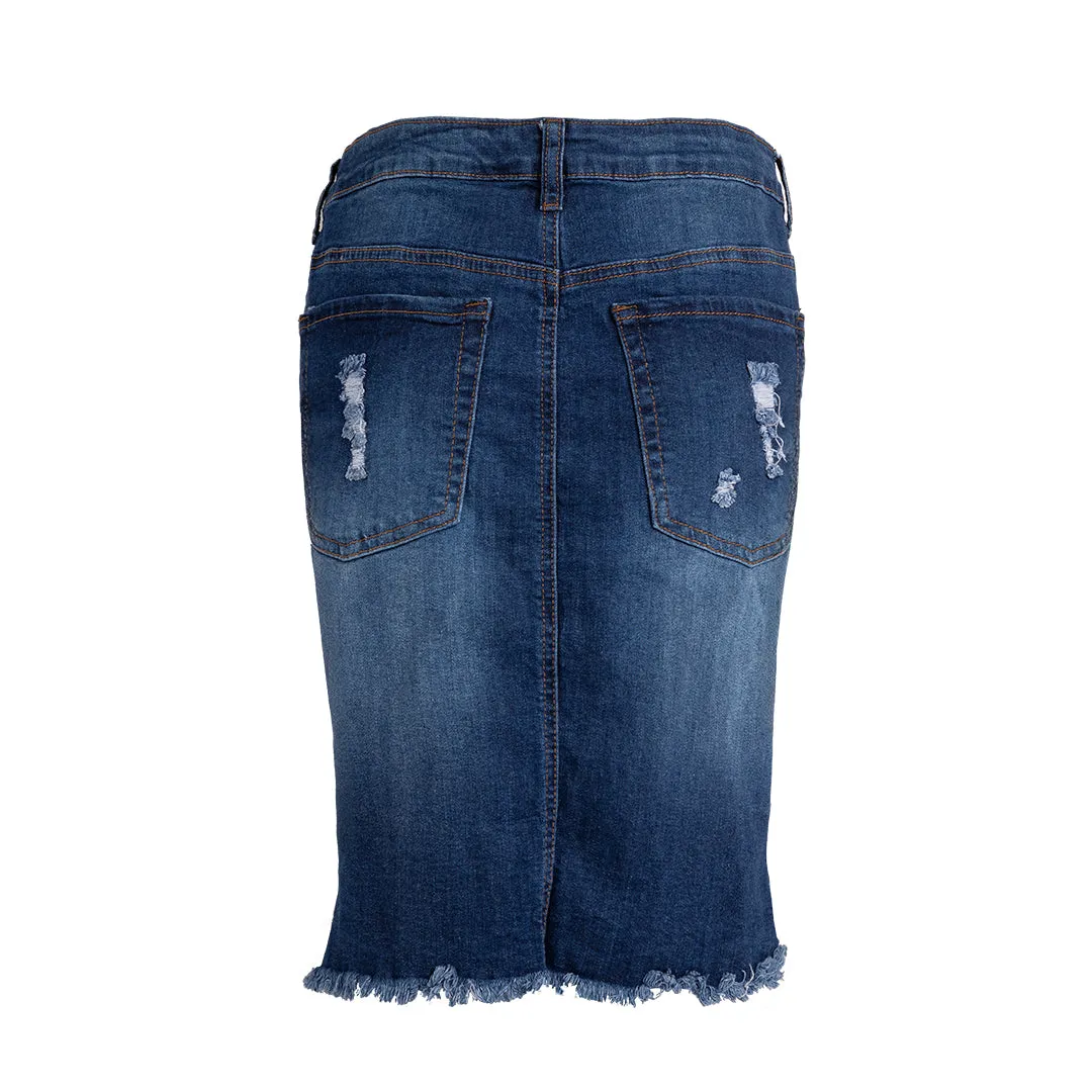Belinda Denim Pencil Mini Skirt