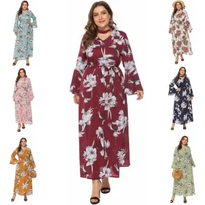 Bell Sleeve Plus Size Maxi Dress