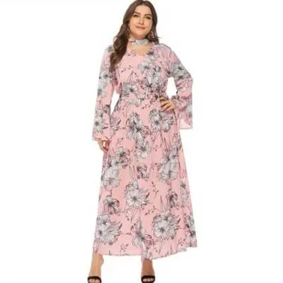 Bell Sleeve Plus Size Maxi Dress
