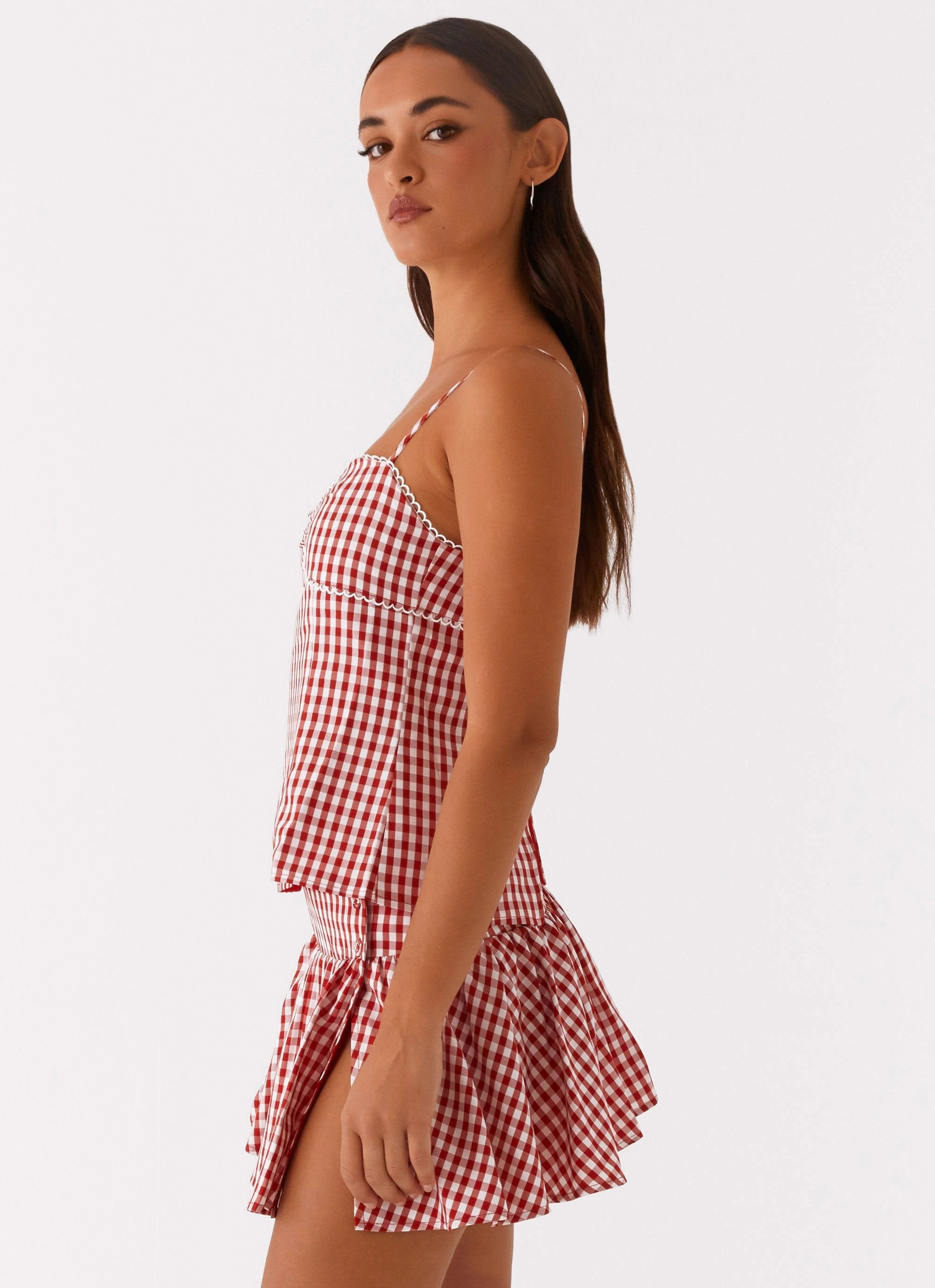 Zero Waste Production Label Bellamy Top - Red Gingham