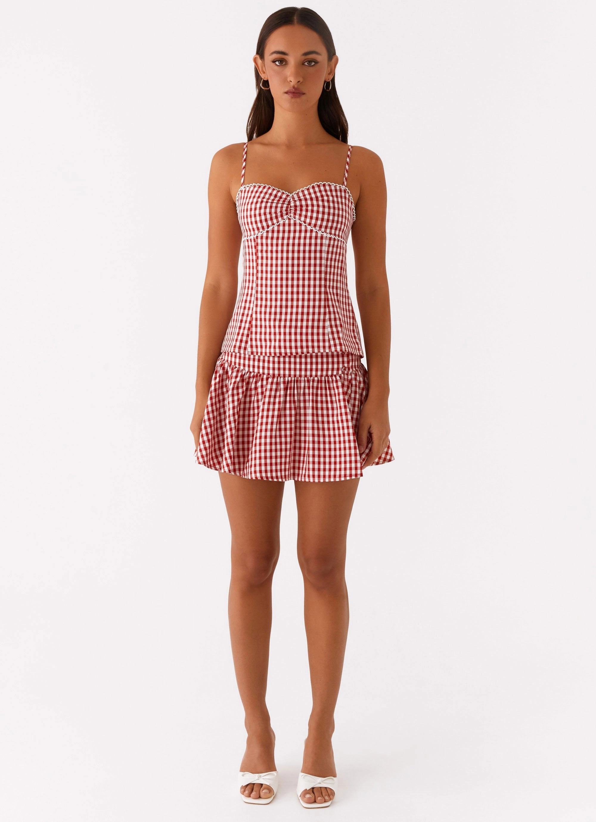 ChafeFreeEdging Bellamy Top - Red Gingham