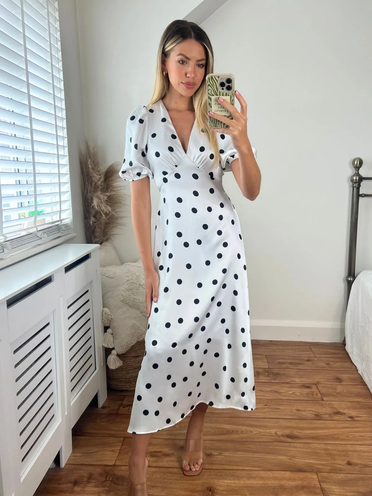 Belle Tie Back Midi Dress / Mono Mesh-Sleeve Ethically-Made