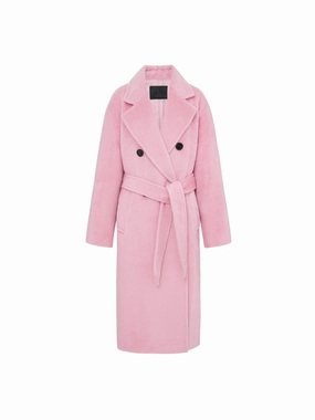 Belt Long Fuzzy Coat