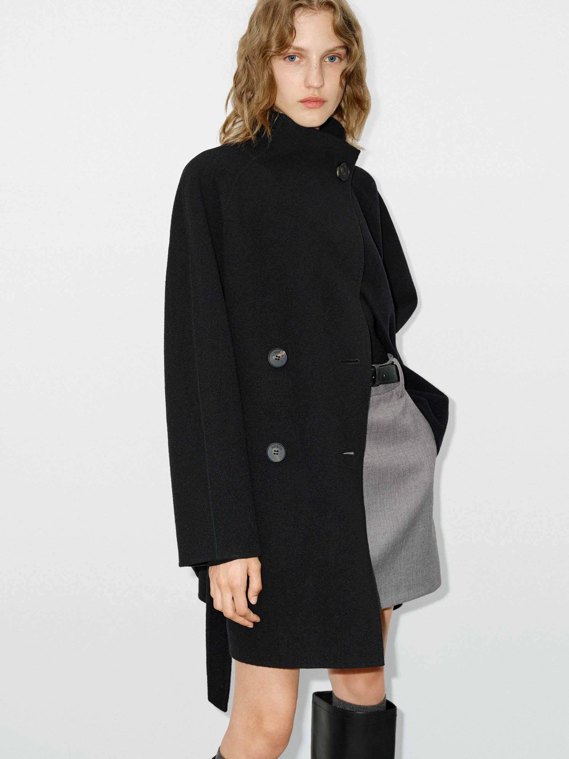 Belted Double Sided Wool Coat