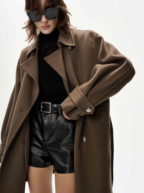 Belted Merino Wool Coat Belted Merino Wool Coat