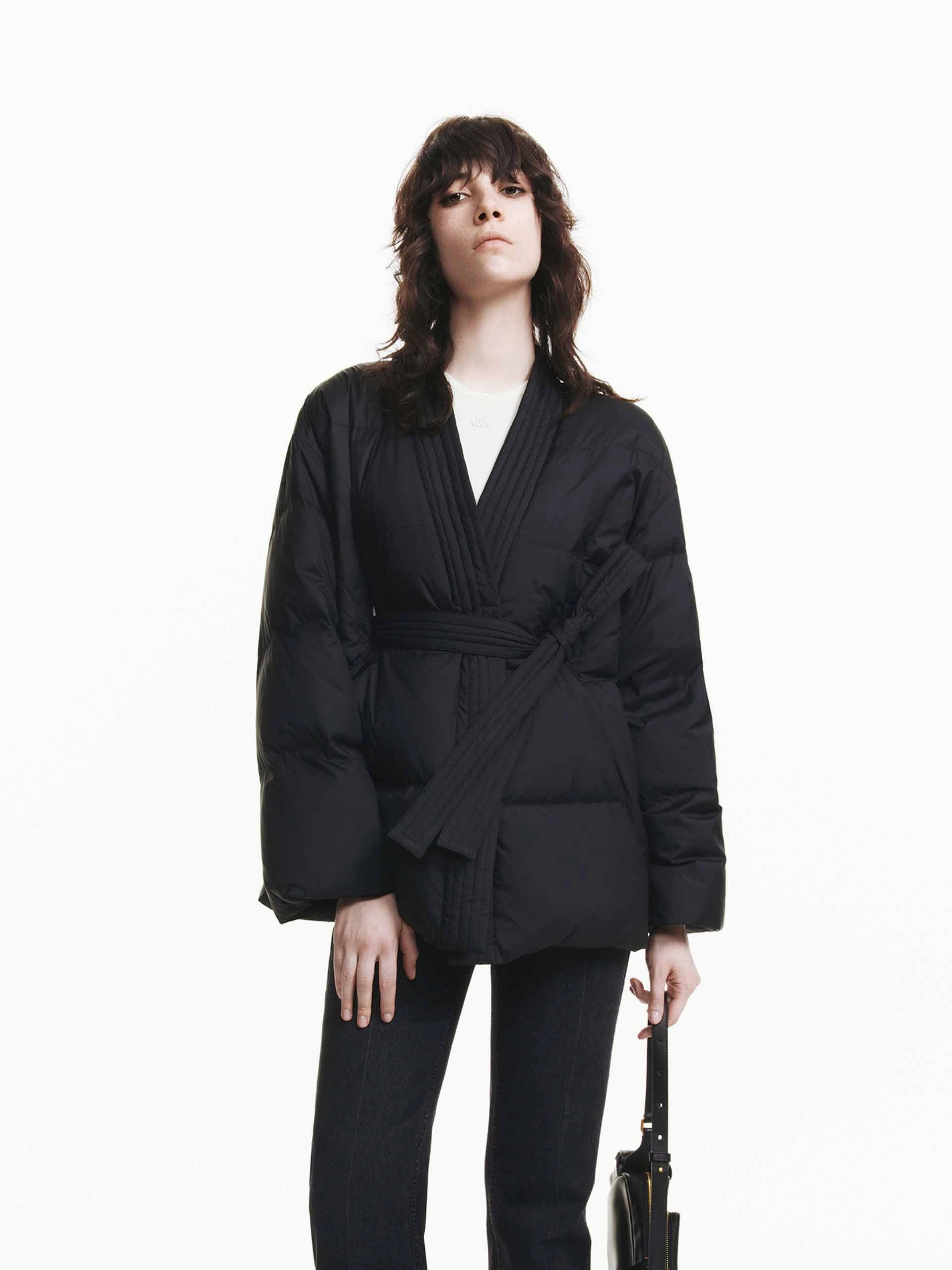 Belted Quilted Down jacket