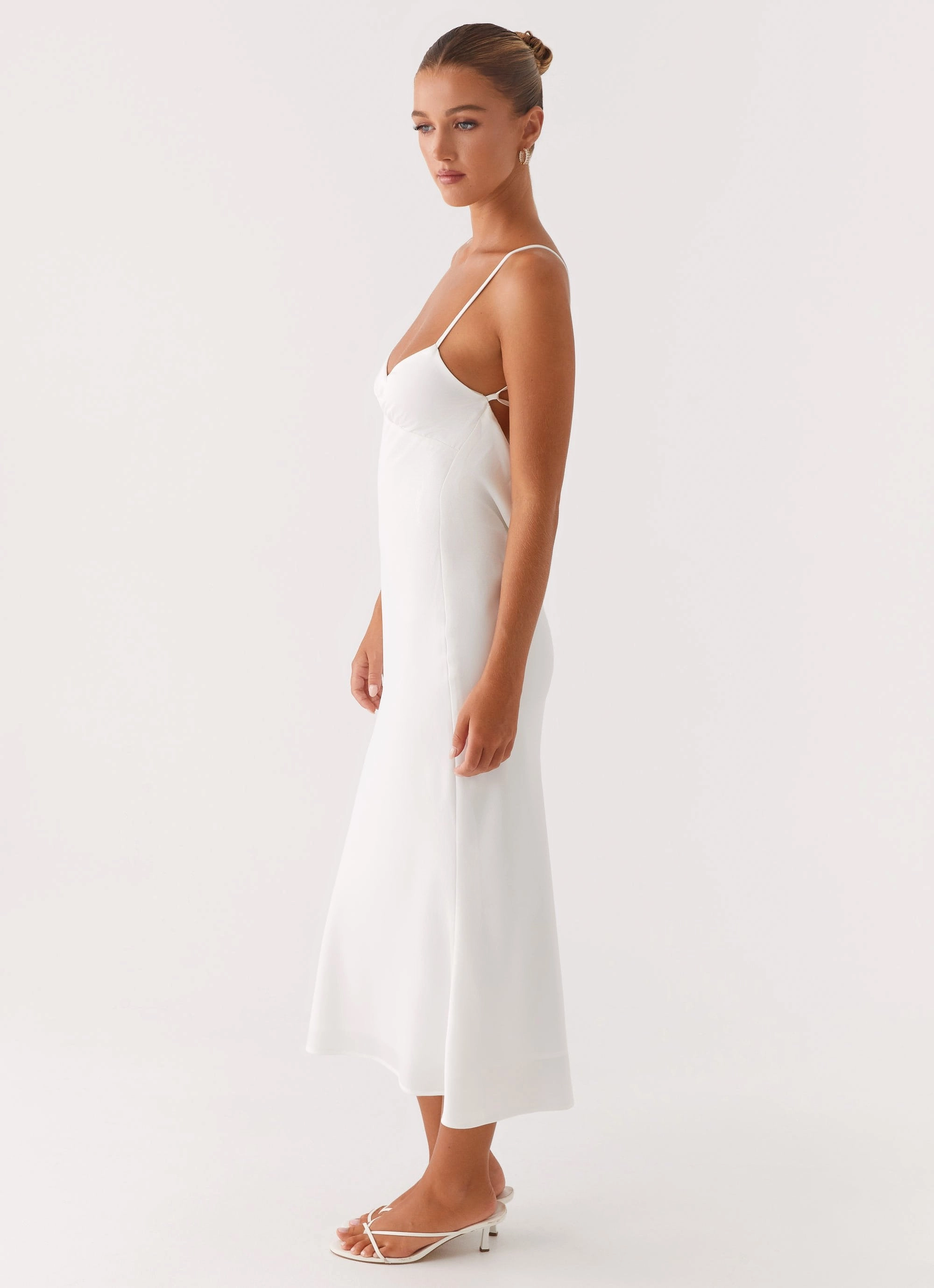 Bentley Midi Dress - White Calm Finish Lawn Soft