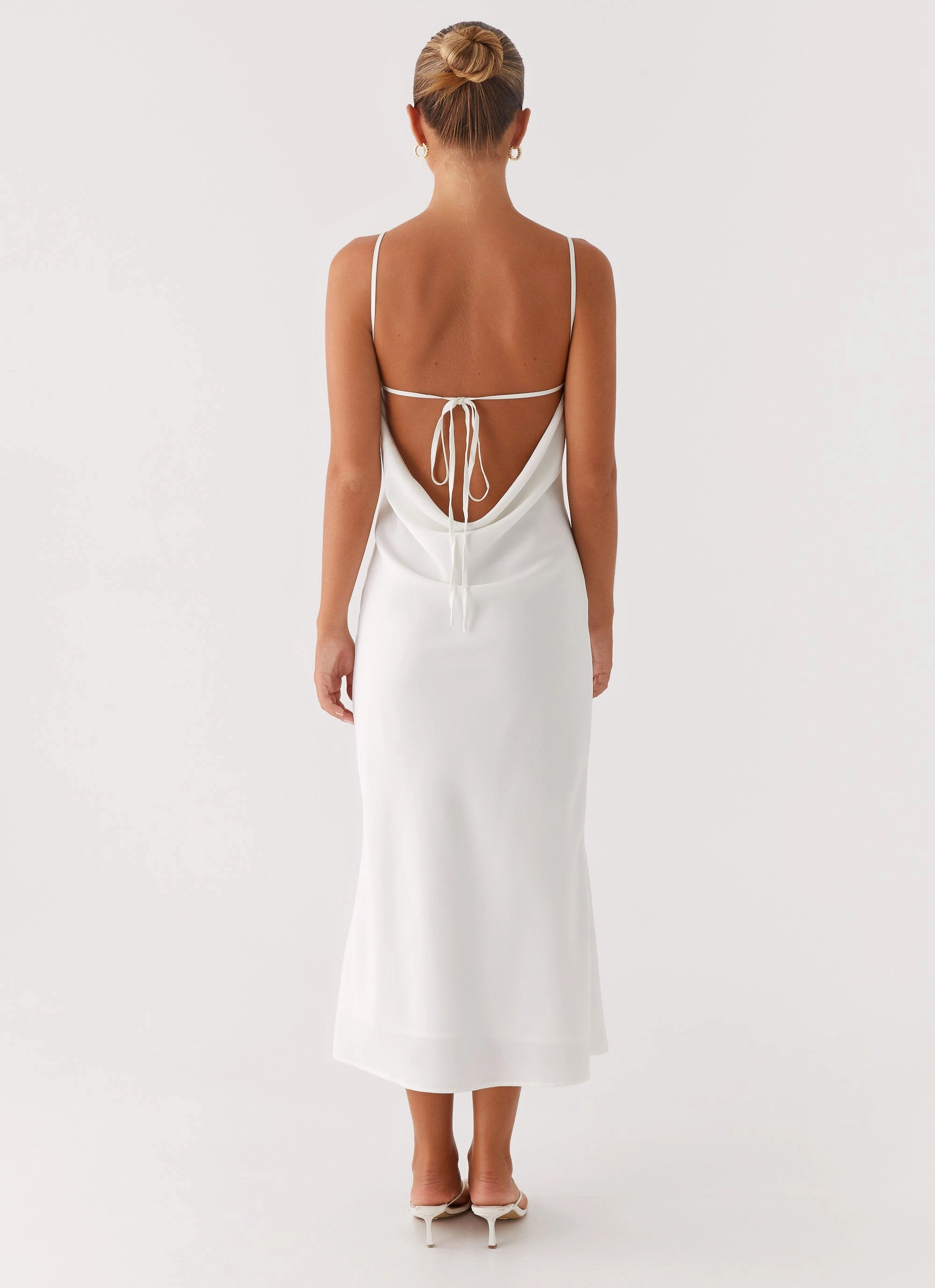 Bentley Midi Dress - White Flexible Comfort