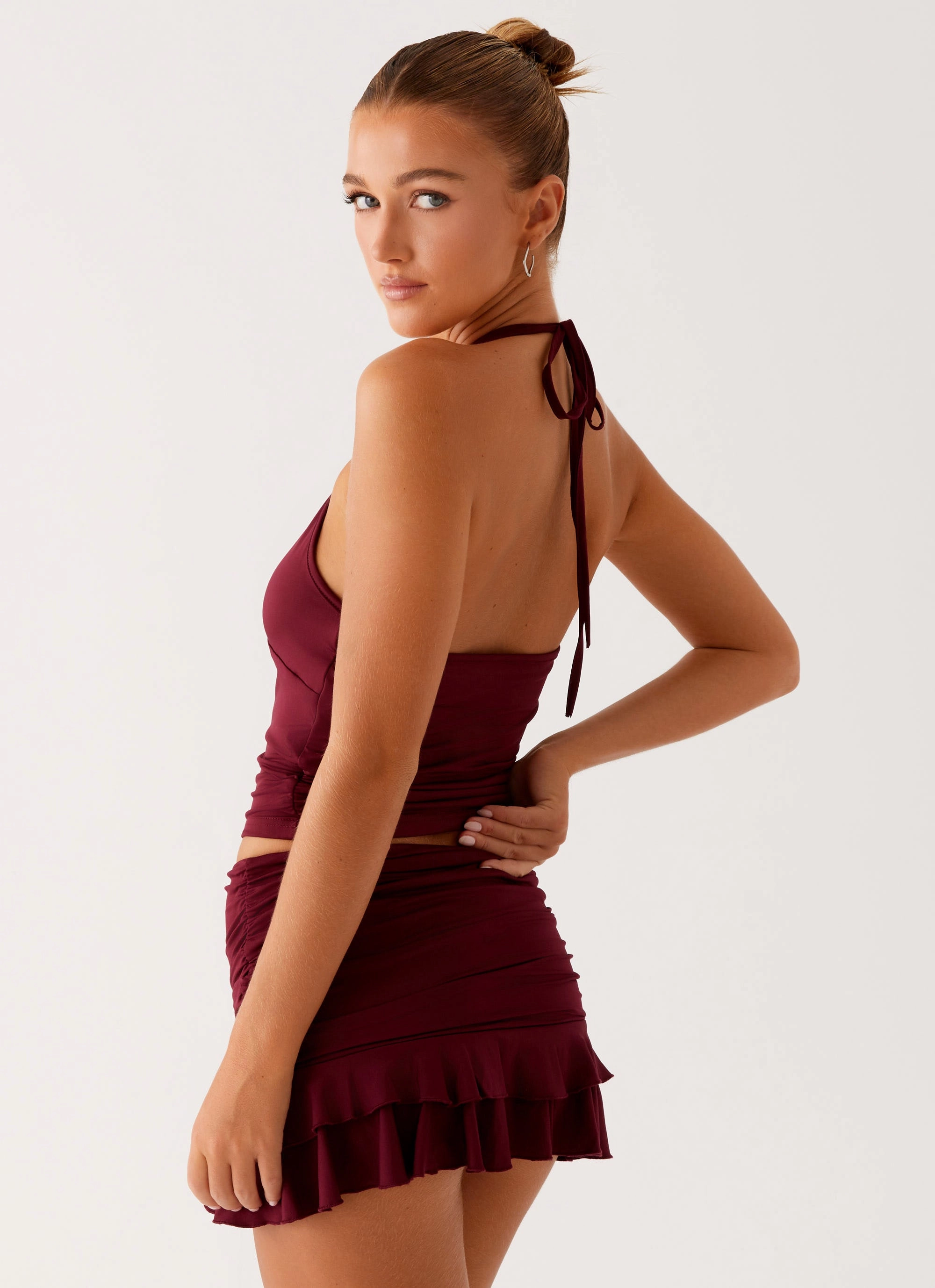Bernie Halter Top - Raspberry Wine OdorResistantTreatment