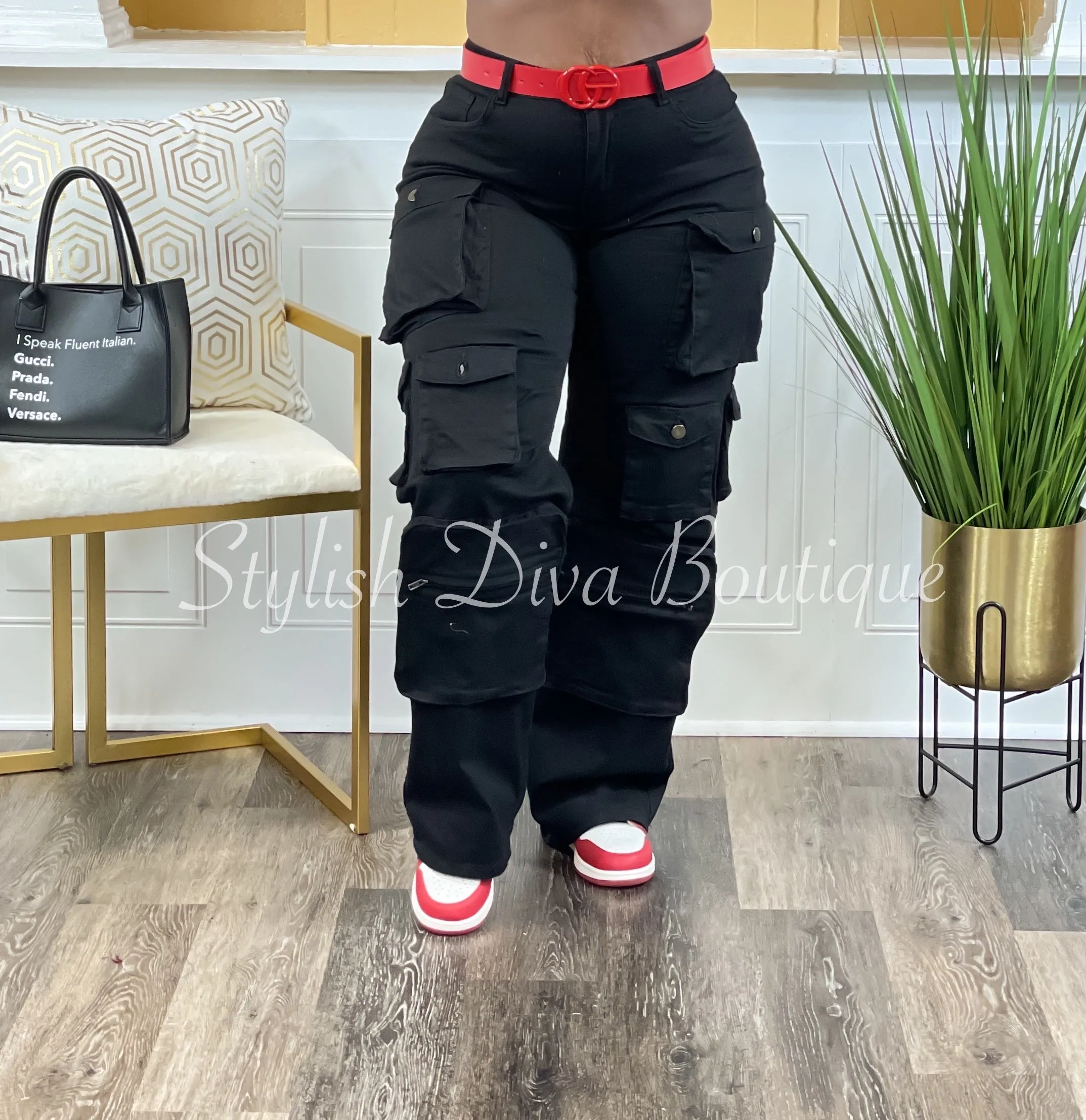 Best Kept Secret Cargo Pants up to 3XL (Black)
