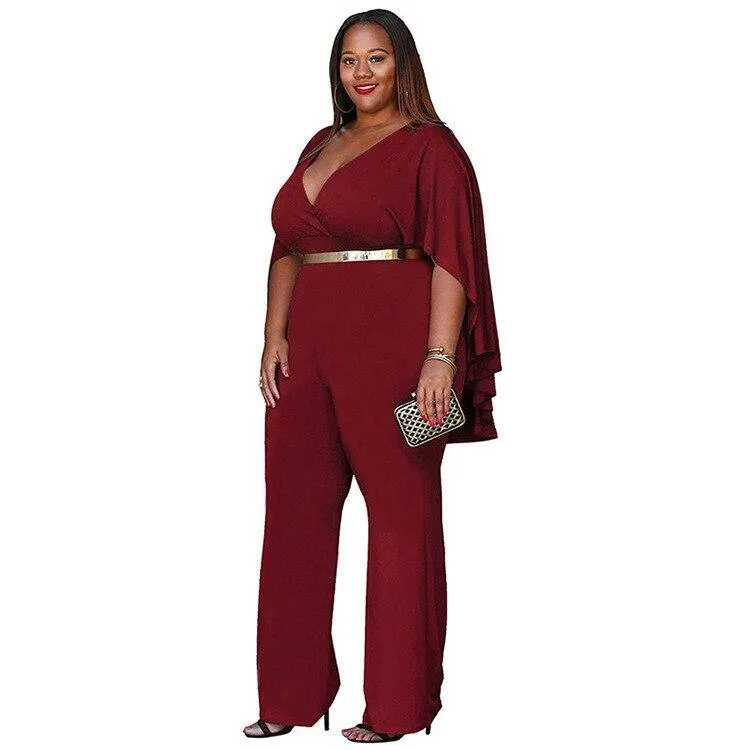 Best Selling Women Plus Size Solid Jumpsuit