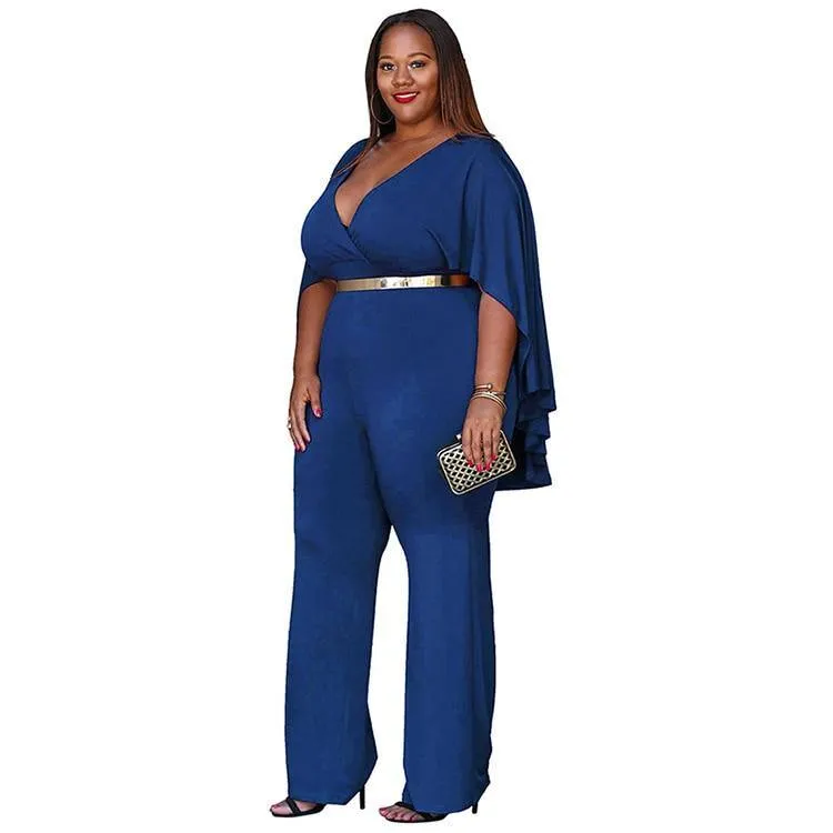 Best Selling Women Plus Size Solid Jumpsuit