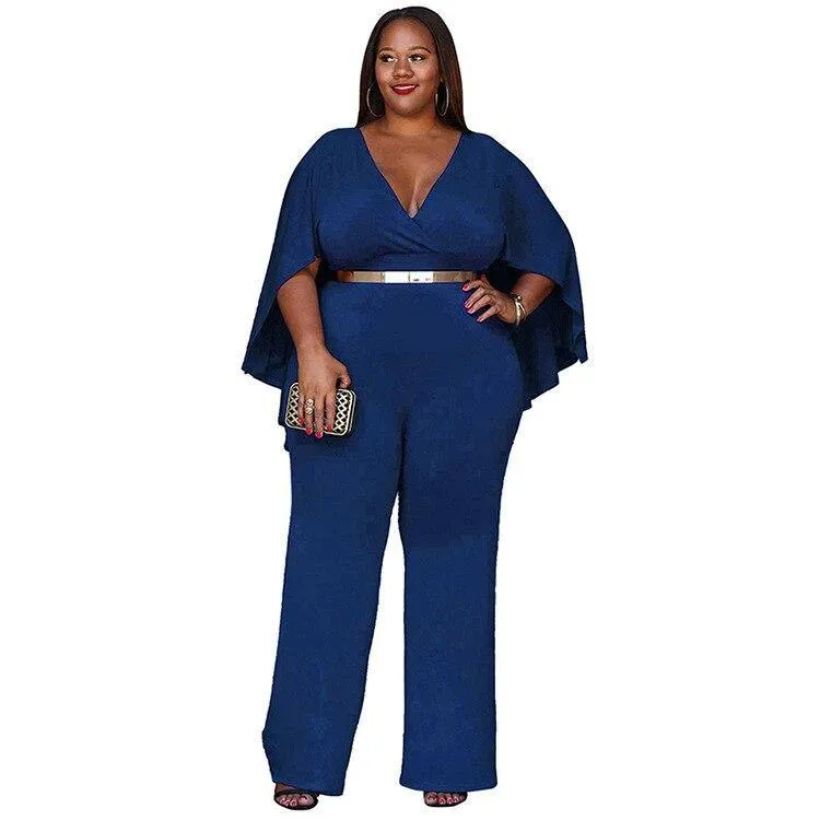 Best Selling Women Plus Size Solid Jumpsuit