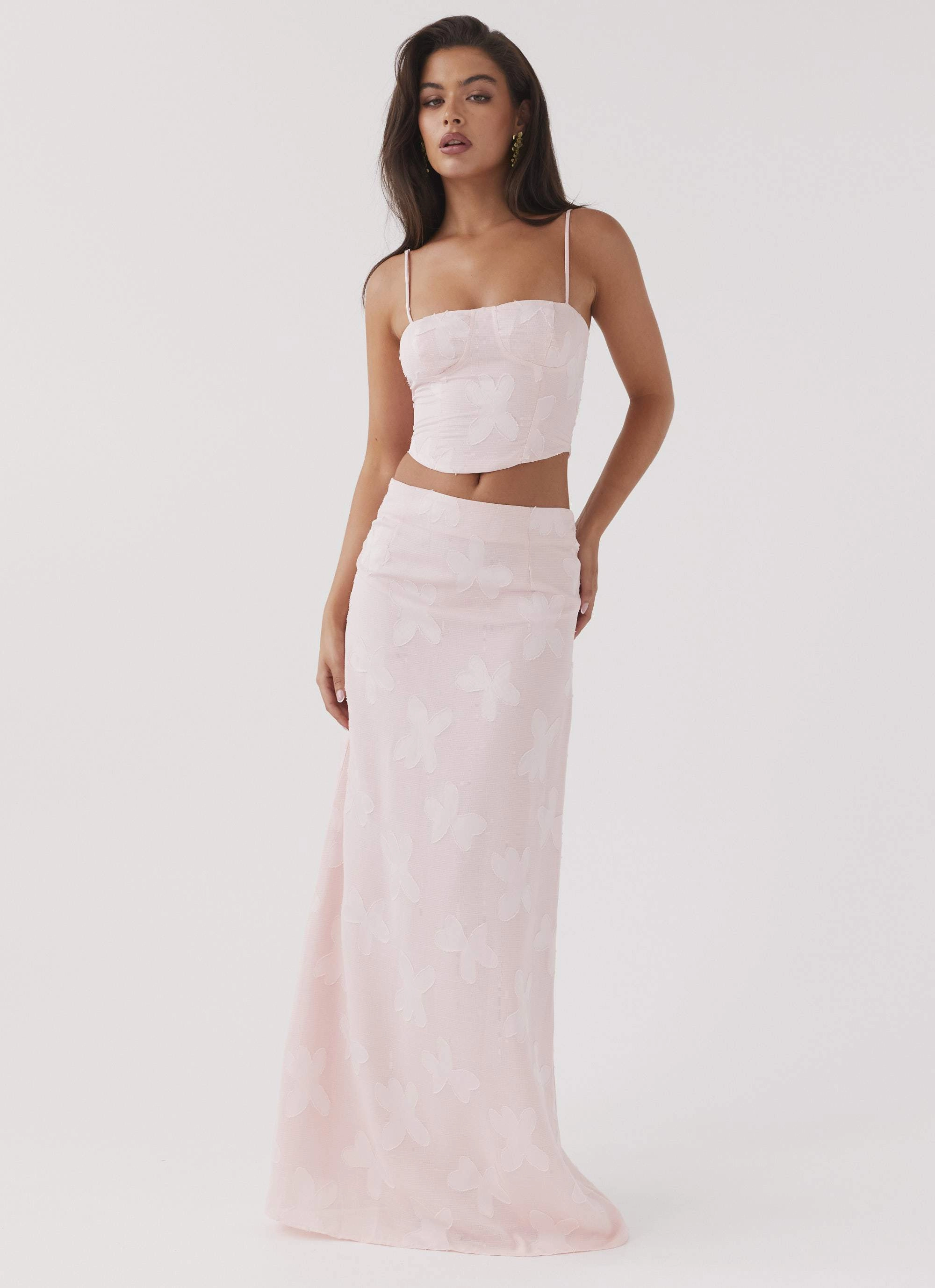 Best Love Maxi Skirt - Pink Petal Quick Dry Technology Windproof Construction