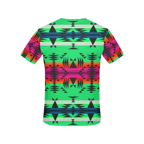 Between the Mountains Deep Lake T-shirt for Women/Large Size (USA Size) (